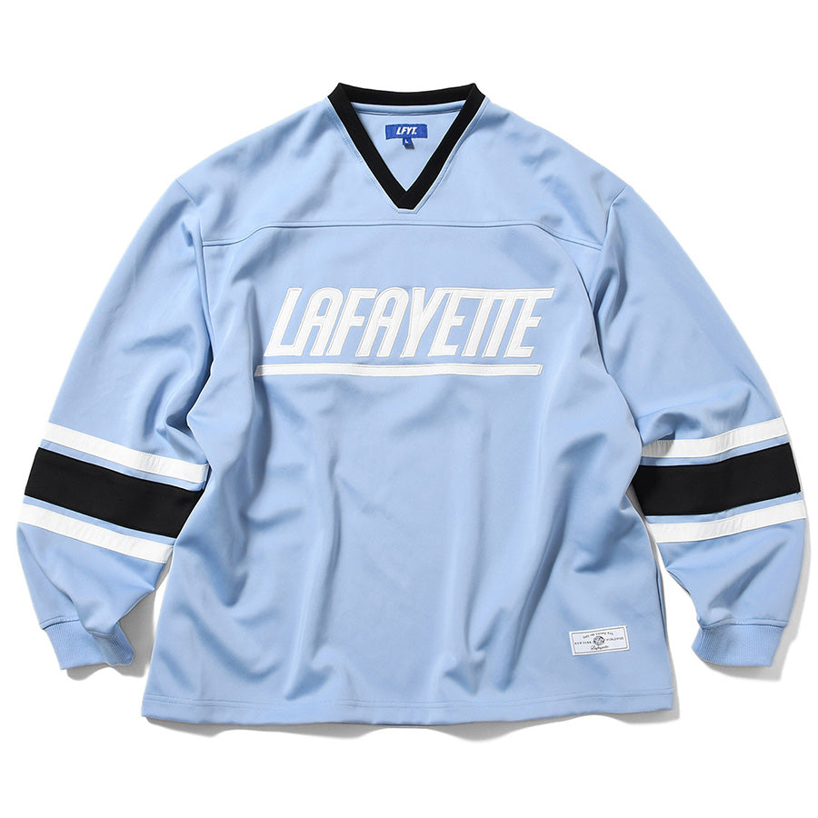 LFYT HENNY FOOTBALL JERSEY フットボールジャージ ブルー 正面 平置き LA260202