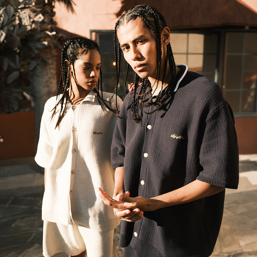 LFYT ニットシャツ セットアップ モデル着用 イメージ