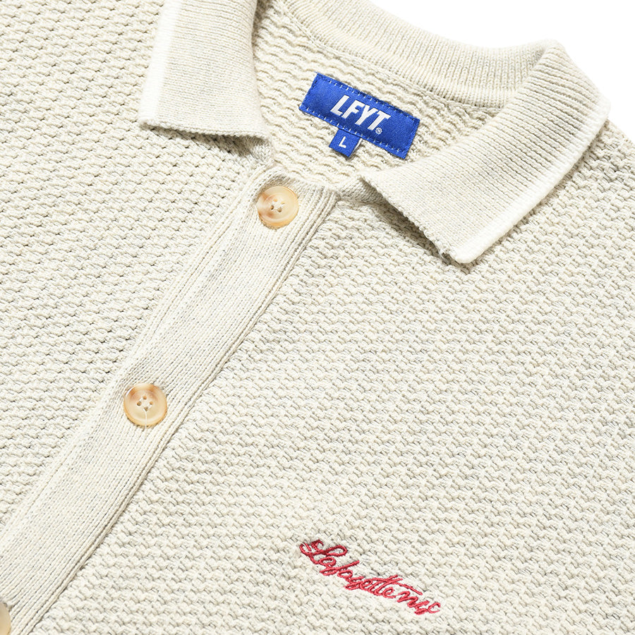 LFYT ニットシャツ アイボリー フロントディテール