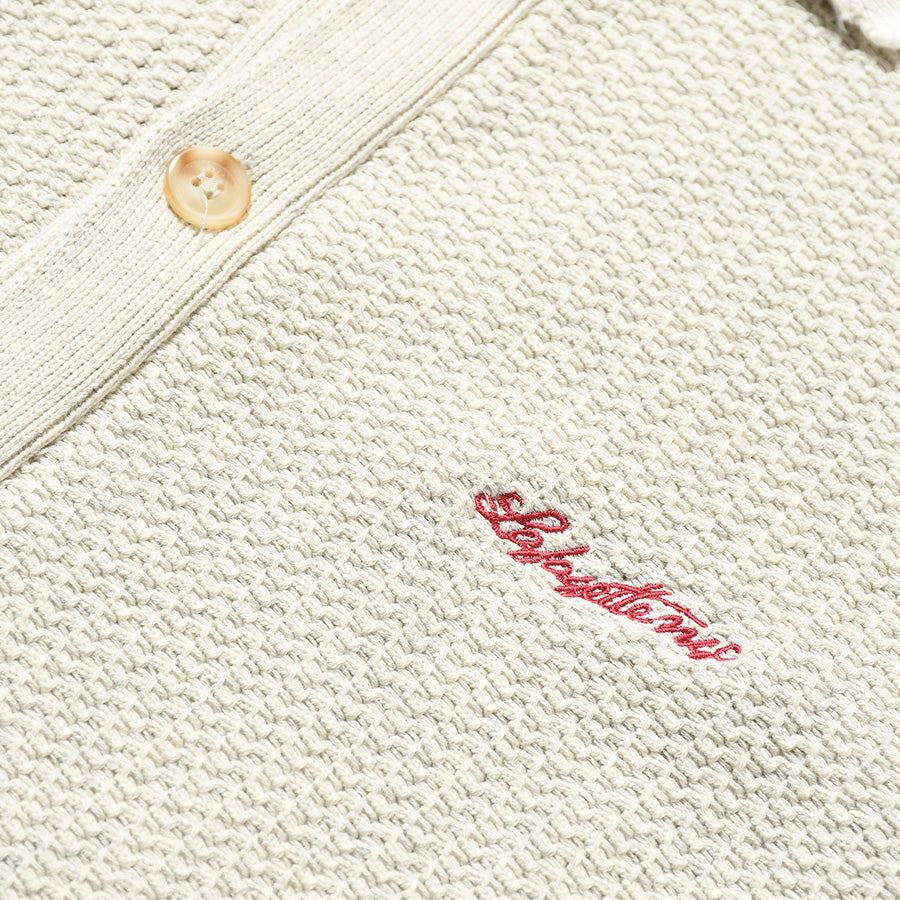 LFYT ニットシャツ アイボリー ロゴ刺繍