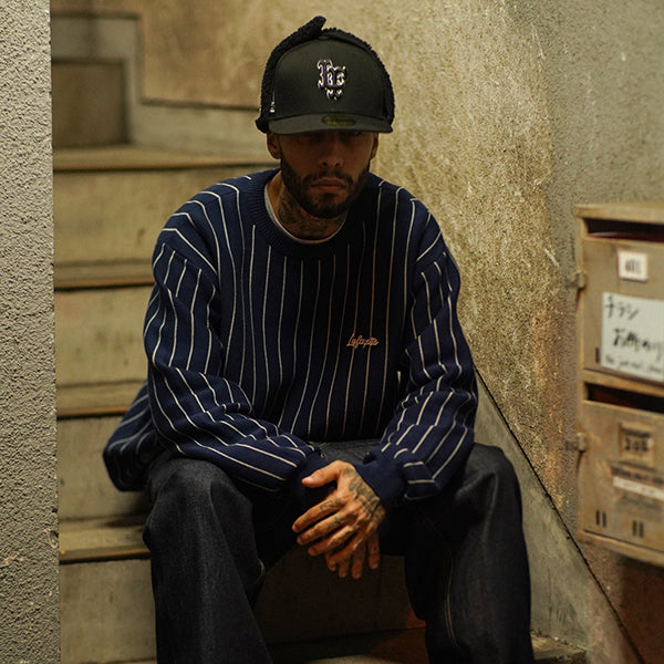 LFYT Pinstripe Cotton Sweater エルエフワイティー セーター ラファ