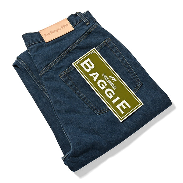 5 Pocket Washed Denim Pants BAGGIE FIT