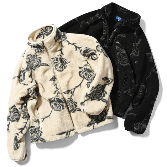 LFYT ( エルエフワイティー ) ROSE ALLOVER PATTERNED FLEECE JACKET フリースジャケット