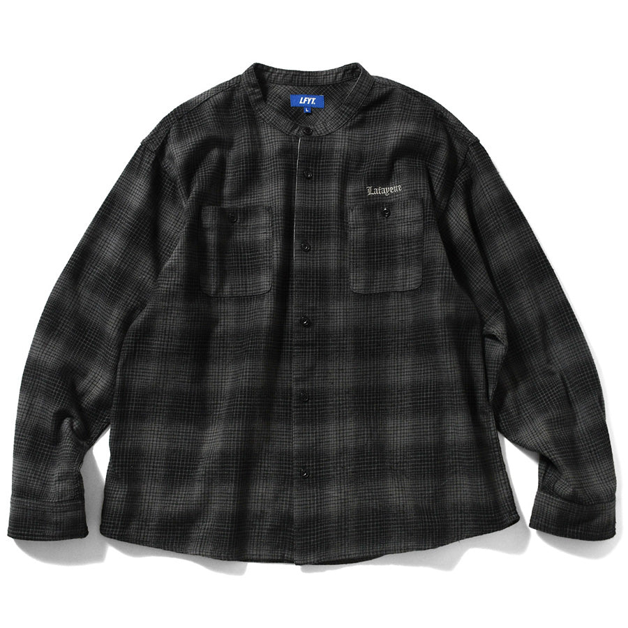 LFYT ( エルエフワイティー ) NEP TWILL CHECK BAND COLLAR SHIRT バンドカラーシャツ