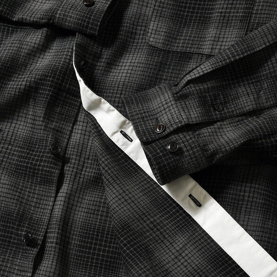 LFYT ( エルエフワイティー ) NEP TWILL CHECK BAND COLLAR SHIRT バンドカラーシャツ