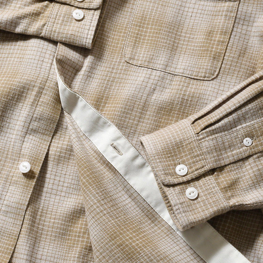 LFYT ( エルエフワイティー ) NEP TWILL CHECK BAND COLLAR SHIRT バンドカラーシャツ