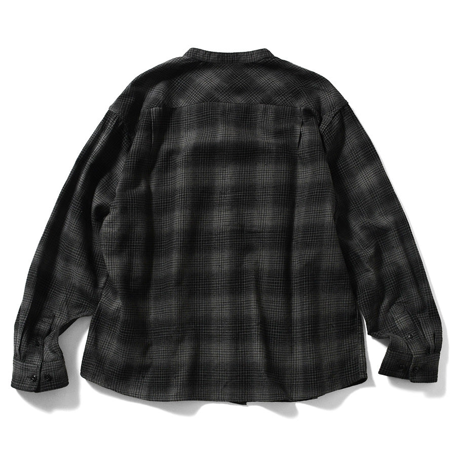LFYT ( エルエフワイティー ) NEP TWILL CHECK BAND COLLAR SHIRT バンドカラーシャツ
