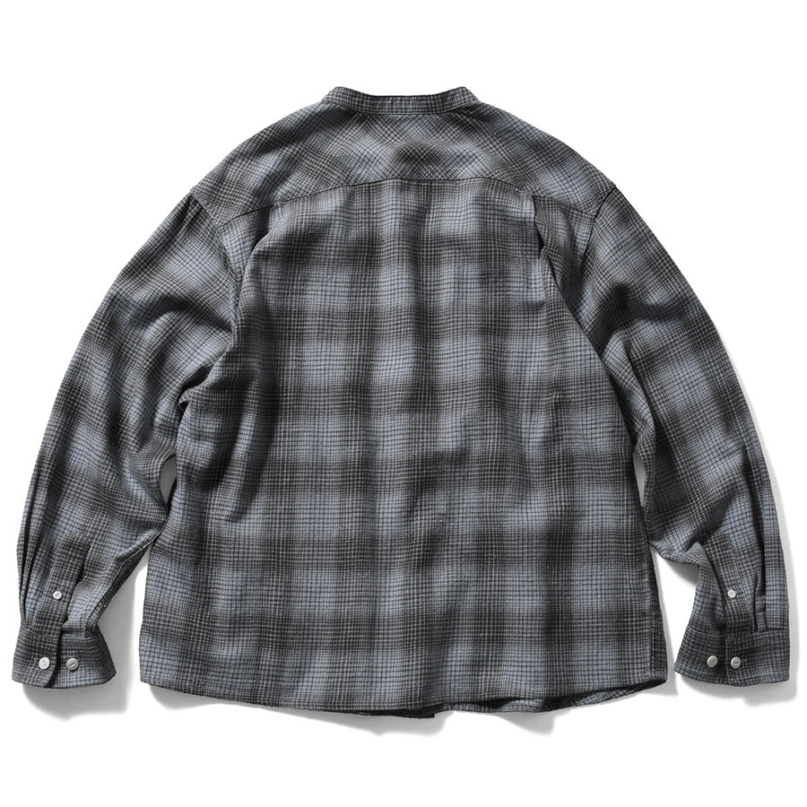 LFYT ( エルエフワイティー ) NEP TWILL CHECK BAND COLLAR SHIRT バンドカラーシャツ