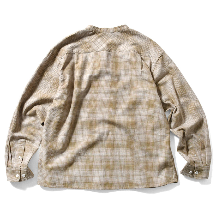 LFYT ( エルエフワイティー ) NEP TWILL CHECK BAND COLLAR SHIRT バンドカラーシャツ