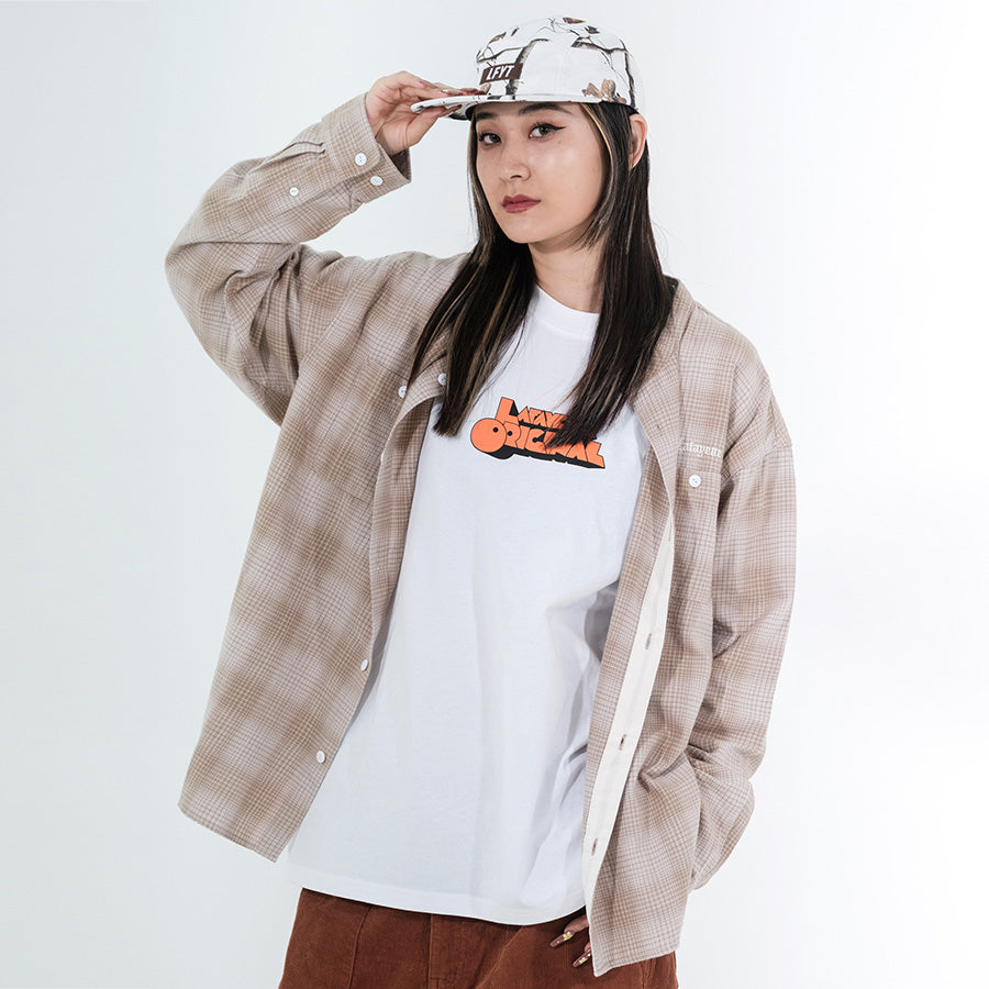 LFYT ( エルエフワイティー ) NEP TWILL CHECK BAND COLLAR SHIRT バンドカラーシャツ