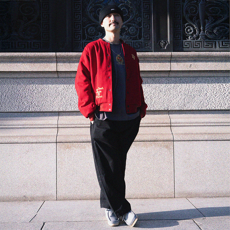 LFYT ( エルエフワイティー ) HERITAGE MELTON EMBLEM JACKET メルトン スタジャン