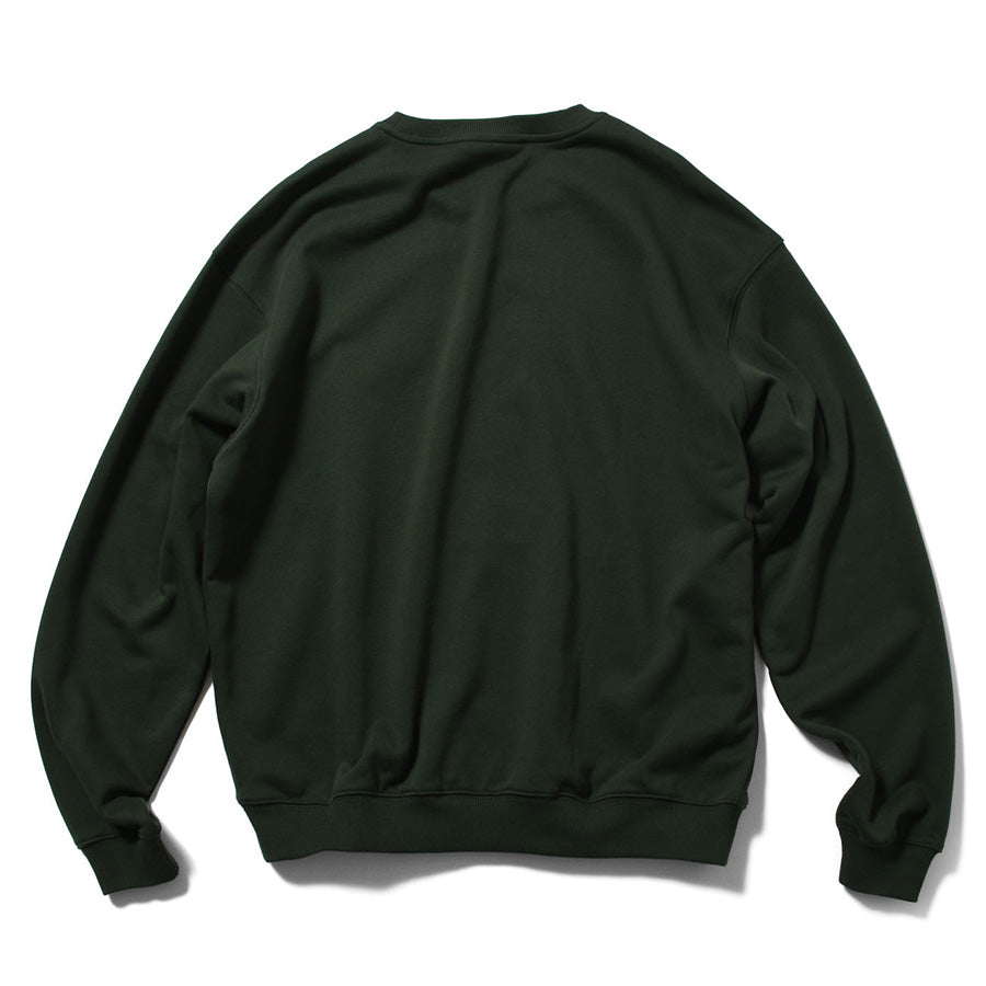 LFYT Lafayette LOGO CREW SWEAT クルースウェット ダークグリーン 背面 平置き LA260701