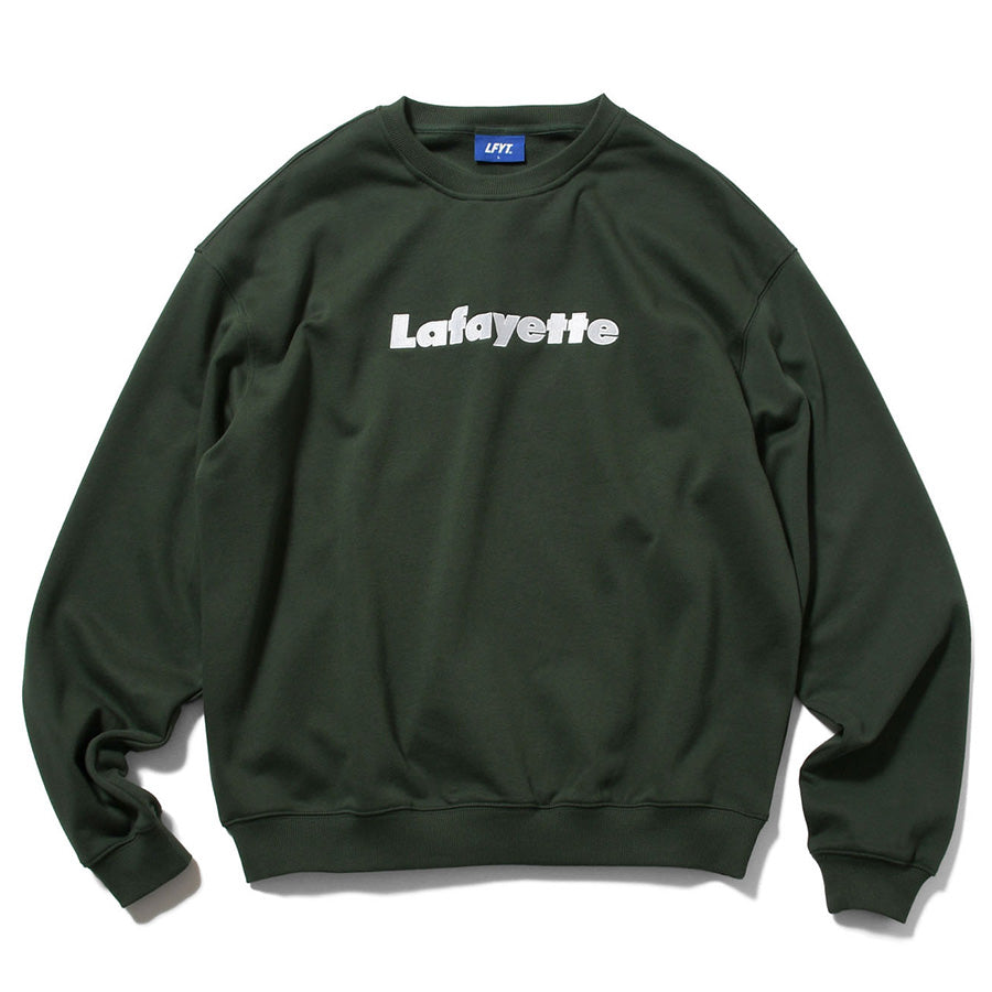 LFYT Lafayette LOGO CREW SWEAT クルースウェット ダークグリーン 正面 平置き LA260701
