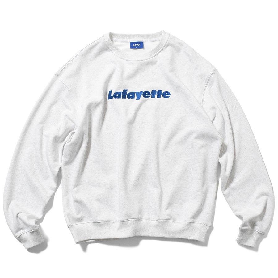 LFYT Lafayette LOGO CREW SWEAT クルースウェット ヘザーグレー 正面 平置き LA260701