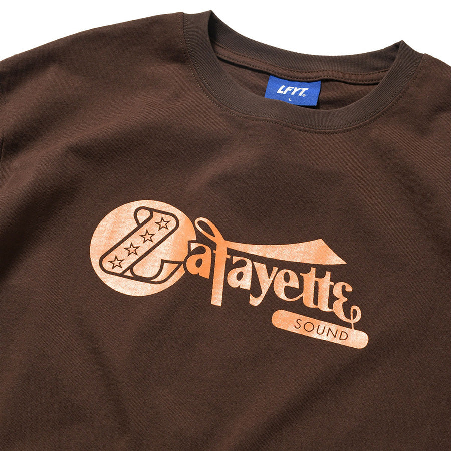 LFYT Lafayette SOUND TEE Tシャツ ブラウン フロントグラフィック詳細 LA260103