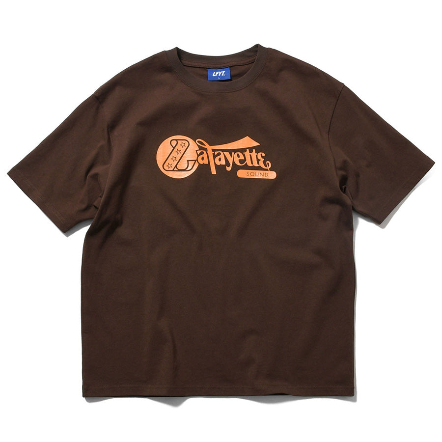LFYT Lafayette SOUND TEE Tシャツ ブラウン 平置き正面 LA260103