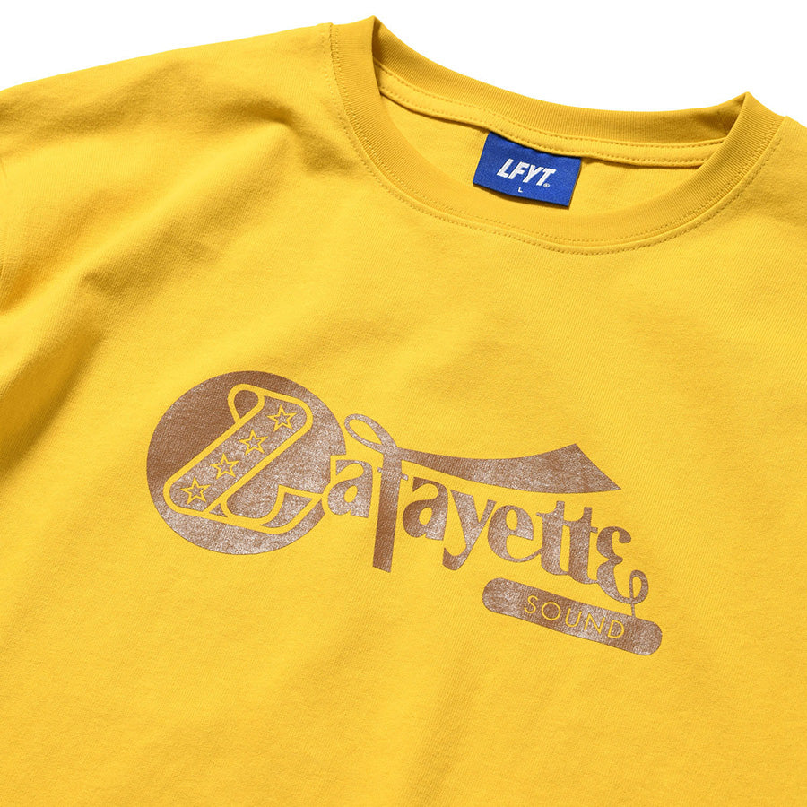LFYT Lafayette SOUND TEE Tシャツ イエロー フロントグラフィック詳細 LA260103