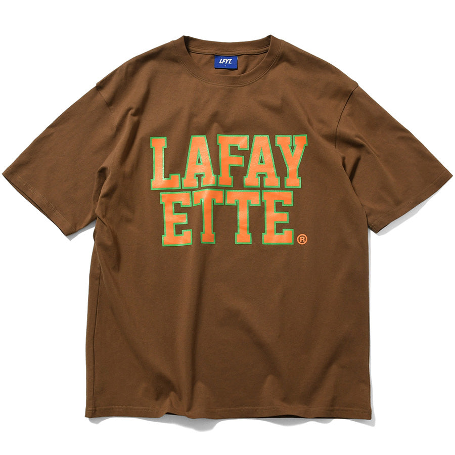 LFYT LINE BREAK TEE ブラウン 正面平置き