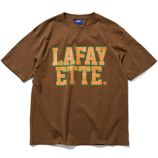 LFYT LINE BREAK TEE ブラウン 正面平置き