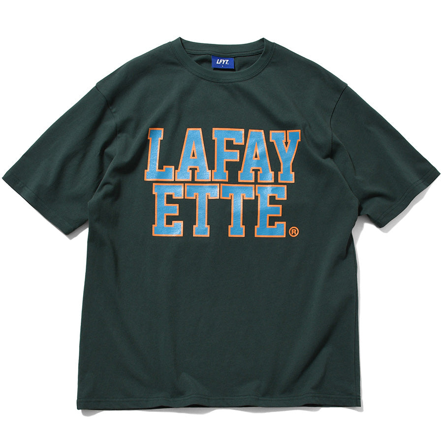 LFYT LINE BREAK TEE グリーン 正面平置き
