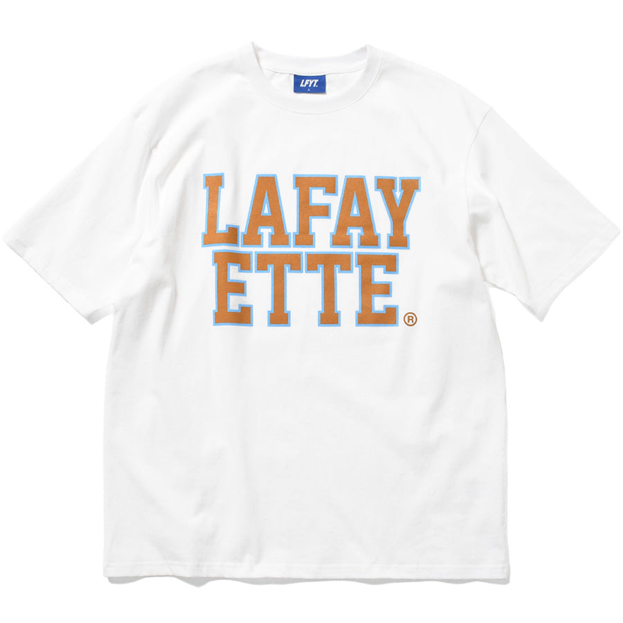 LFYT LINE BREAK TEE ホワイト 正面平置き