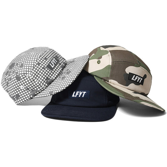 LFYT LOGO CAMP CAP ネイビー ウッドランドカモ ナイトカモ 3カラー比較画像