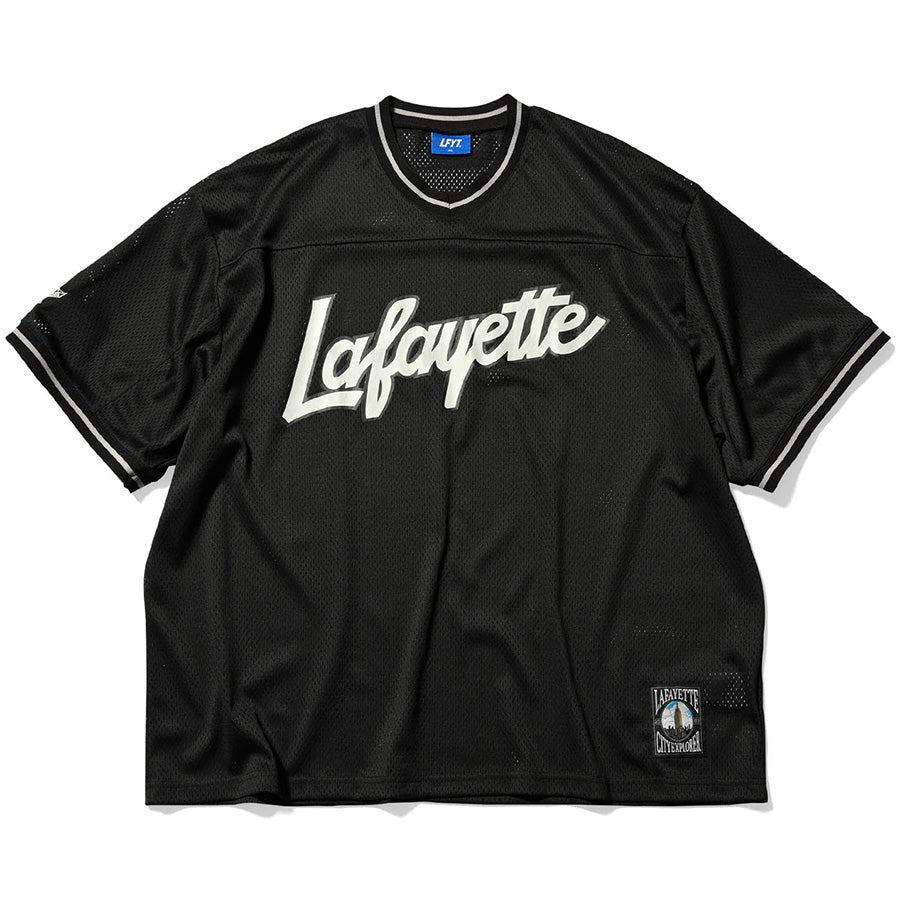 LFYT エルエフワイティー SCRIPT LOGO FOOTBALL TEE メッシュT