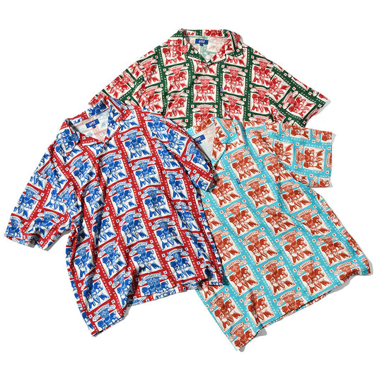 LFYT ( エルエフワイティー ) WEISER ALLOVER PATTERN SHIRT 半袖 シャツ