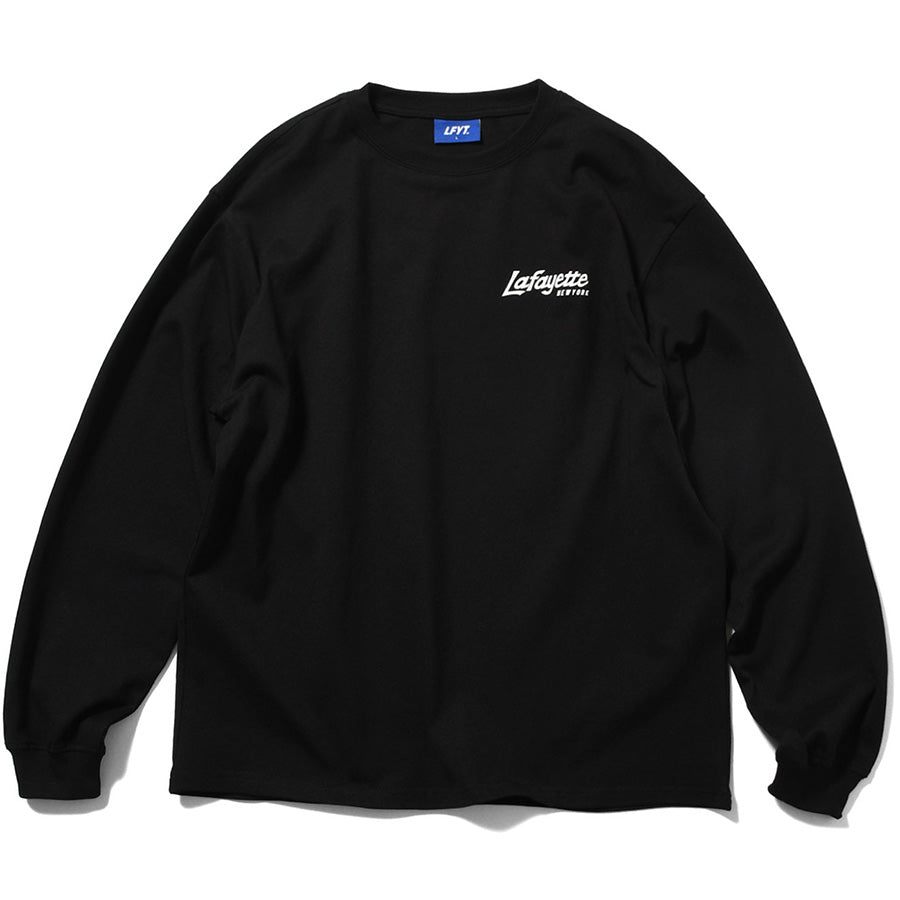 LFYT METRO SKYLINE L/S TEE ロングスリーブTシャツ ブラック 正面 平置き LA260104