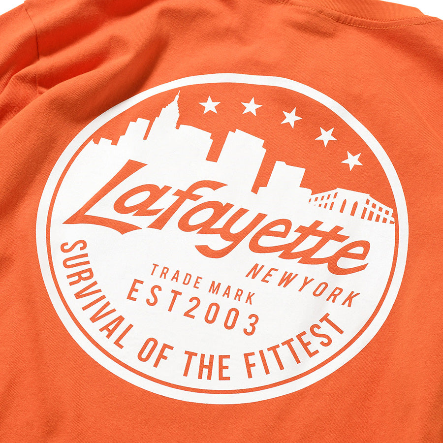 LFYT METRO SKYLINE L/S TEE ロングスリーブTシャツ オレンジ バックプリント LA260104