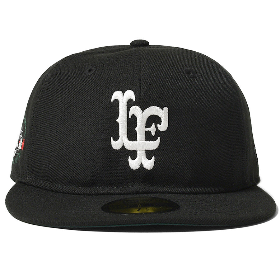 LFYT × NEW ERA LF LOGO 59FIFTY FITTED CAP PANTHER キャップ ブラック 正面 LA261405