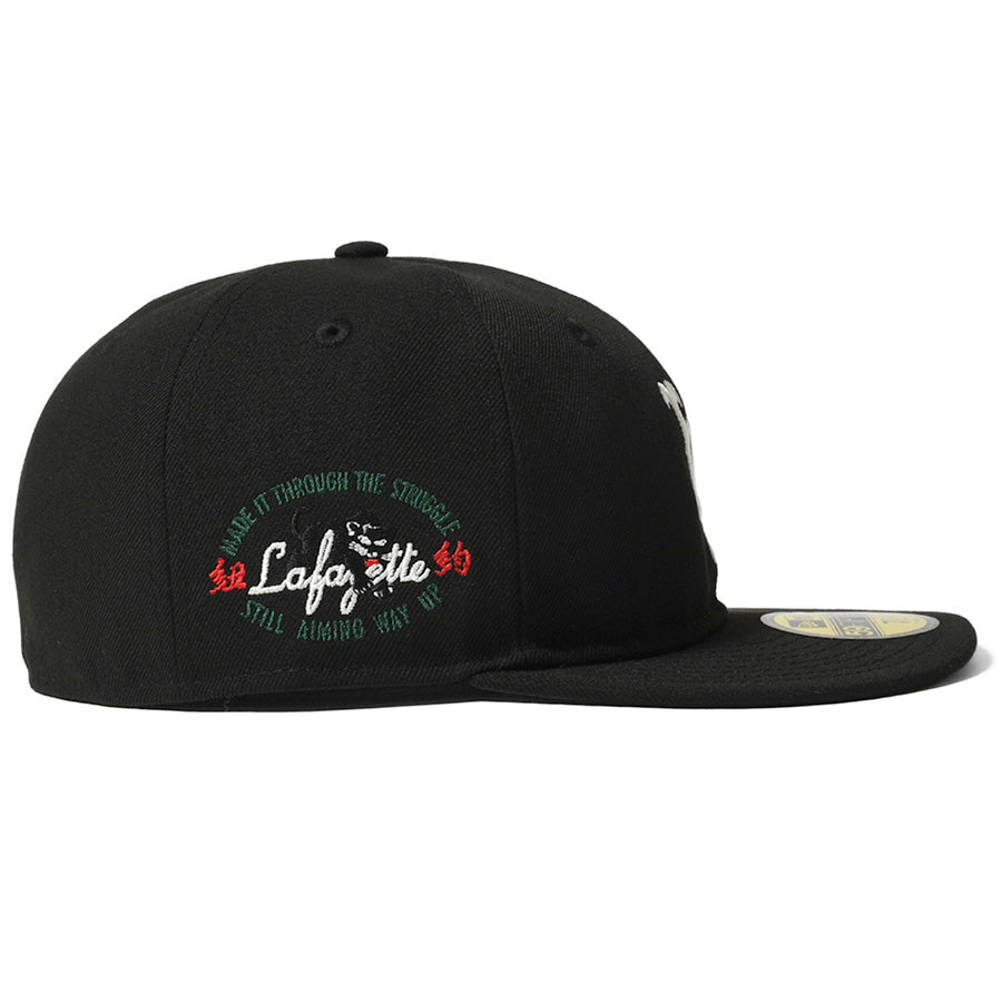 LFYT × NEW ERA LF LOGO 59FIFTY FITTED CAP PANTHER キャップ ブラック 右向き LA261405