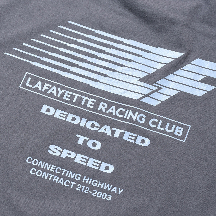 LFYT RACING CLUB TEE チャコール バックプリント詳細