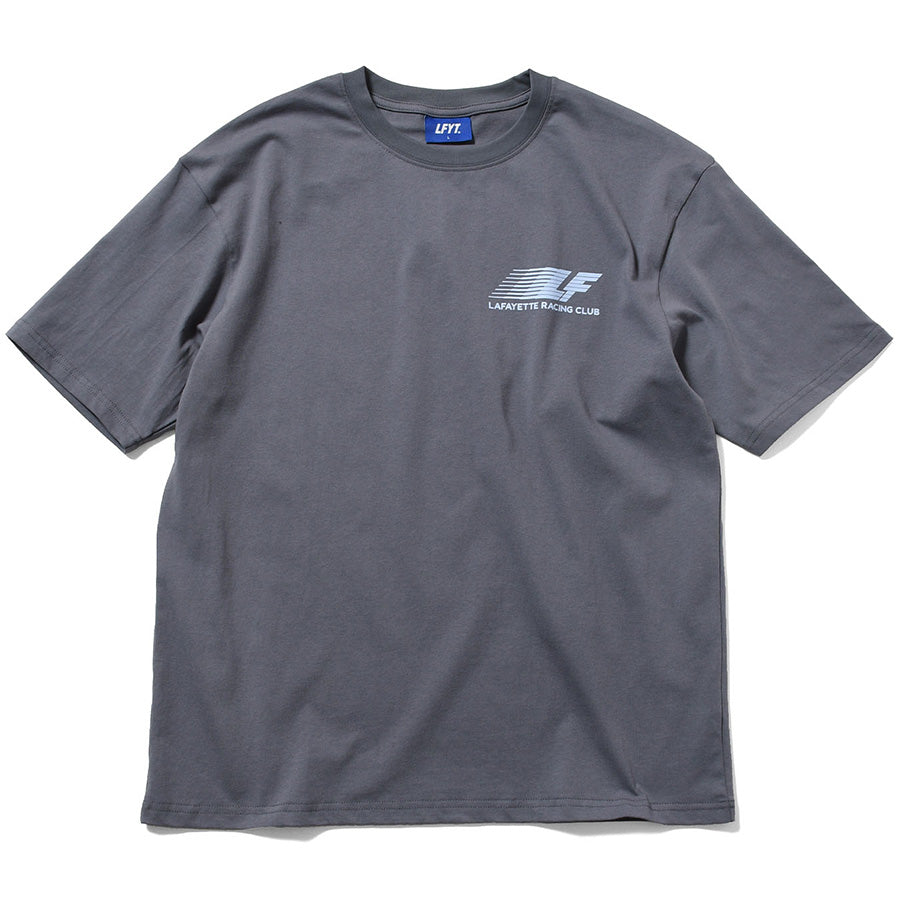 LFYT RACING CLUB TEE チャコール 正面平置き
