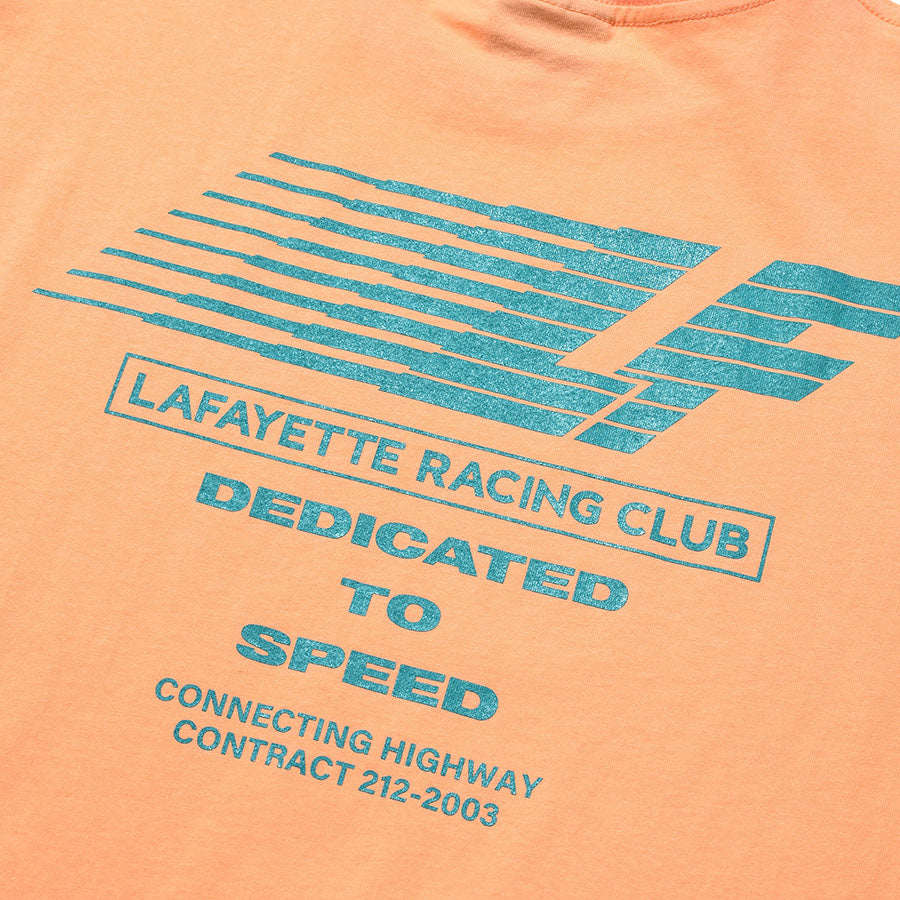 LFYT RACING CLUB TEE オレンジ バックプリント詳細