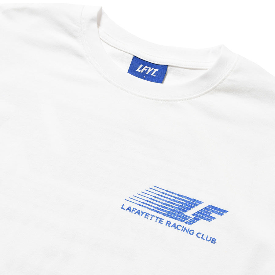LFYT RACING CLUB TEE ホワイト 背面平置き