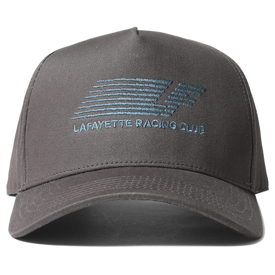 LFYT RACING CLUB TRUCKER CAP チャコール 正面デザイン