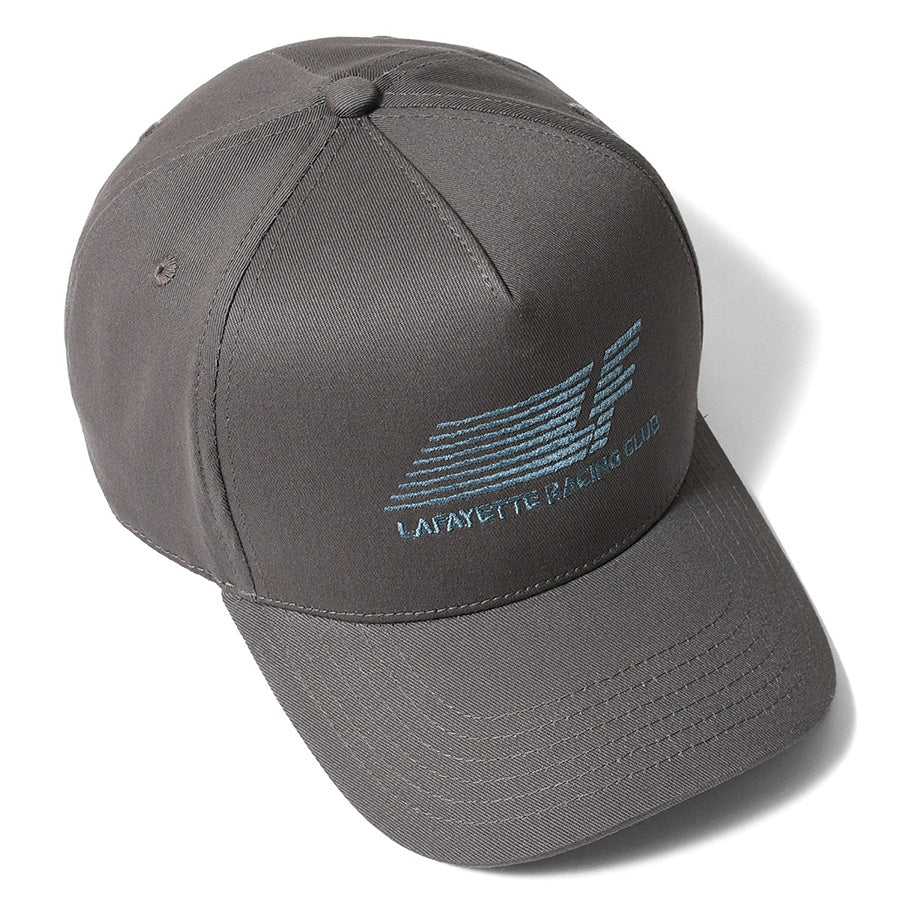 LFYT RACING CLUB TRUCKER CAP チャコール 上面デザイン