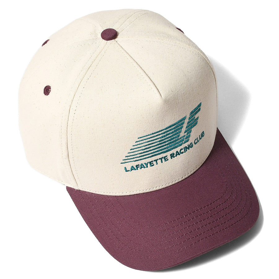 LFYT RACING CLUB TRUCKER CAP アイボリー 上面デザイン