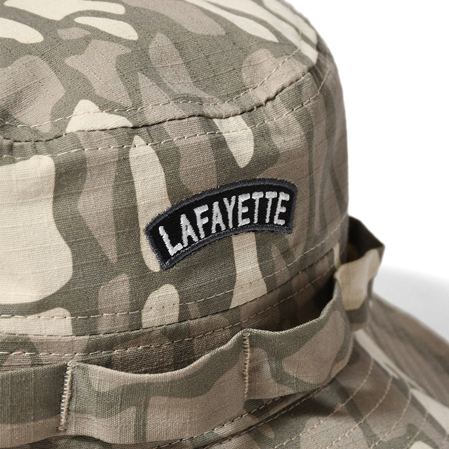 LFYT RIPSTOP FIELD BOONIE HAT ハット バークカモ LAFAYETTEロゴ刺繍アップ LA261404