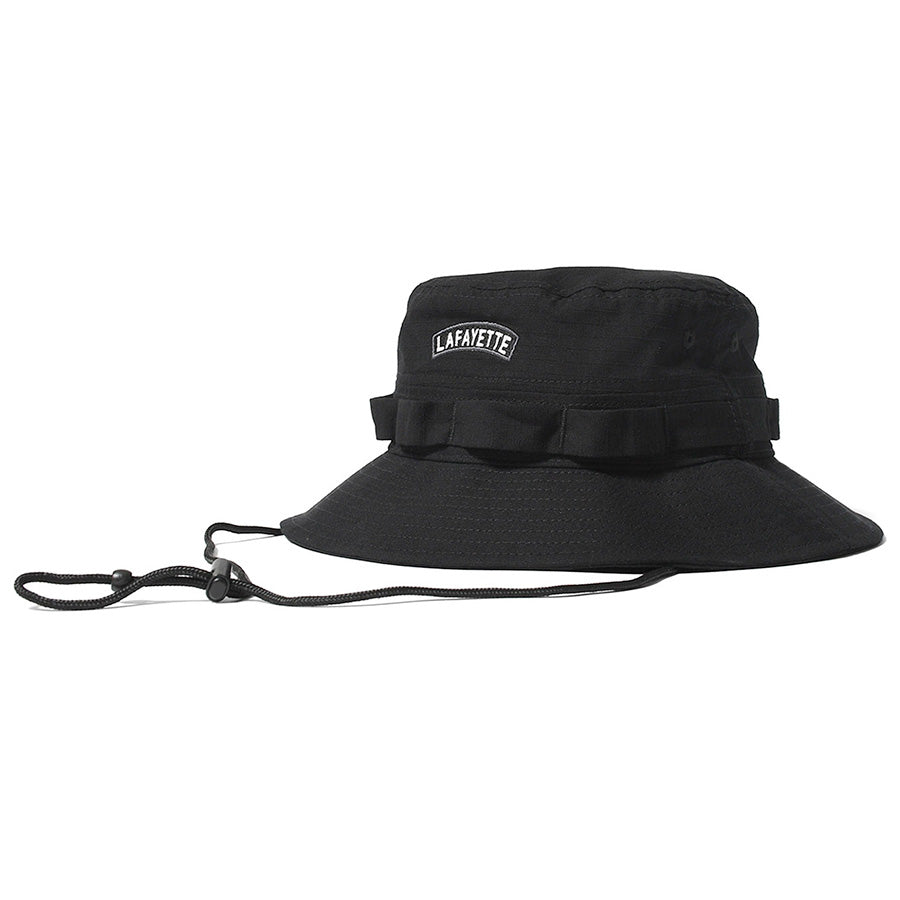 LFYT RIPSTOP FIELD BOONIE HAT ハット ブラック 左斜め LA261404