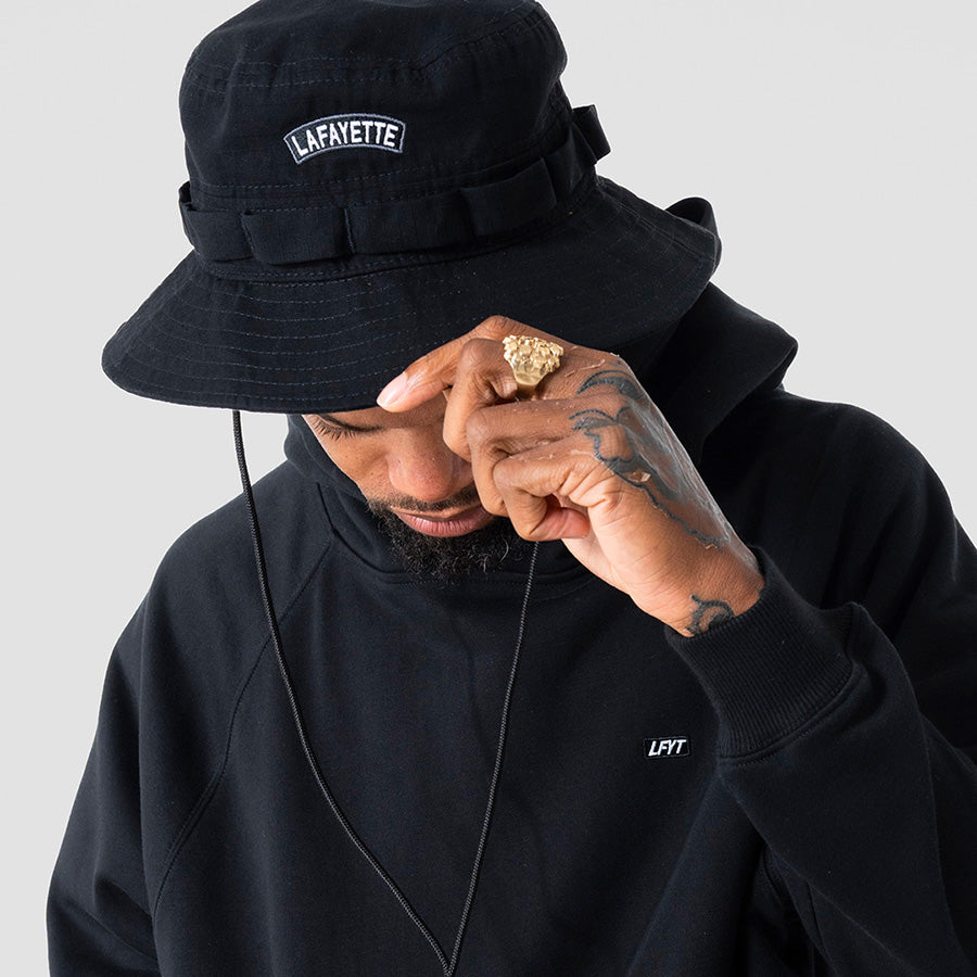 LFYT RIPSTOP FIELD BOONIE HAT ハット ブラック モデル着用 LA261404