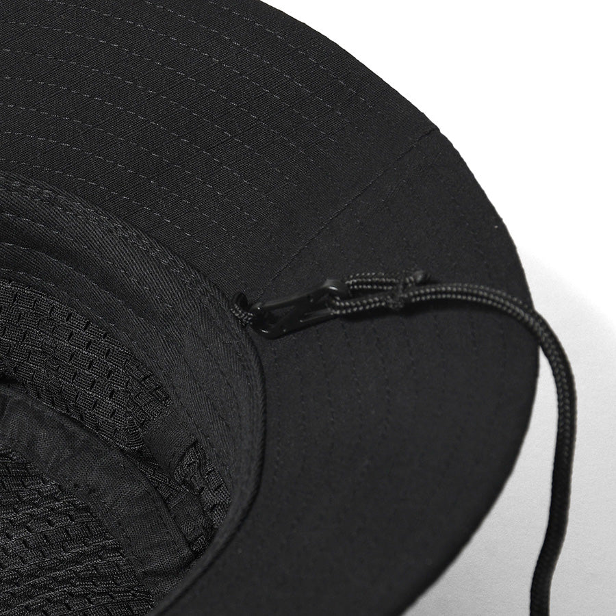 LFYT RIPSTOP FIELD BOONIE HAT ハット ブラック 取り外し可能な顎紐装着部分 LA261404