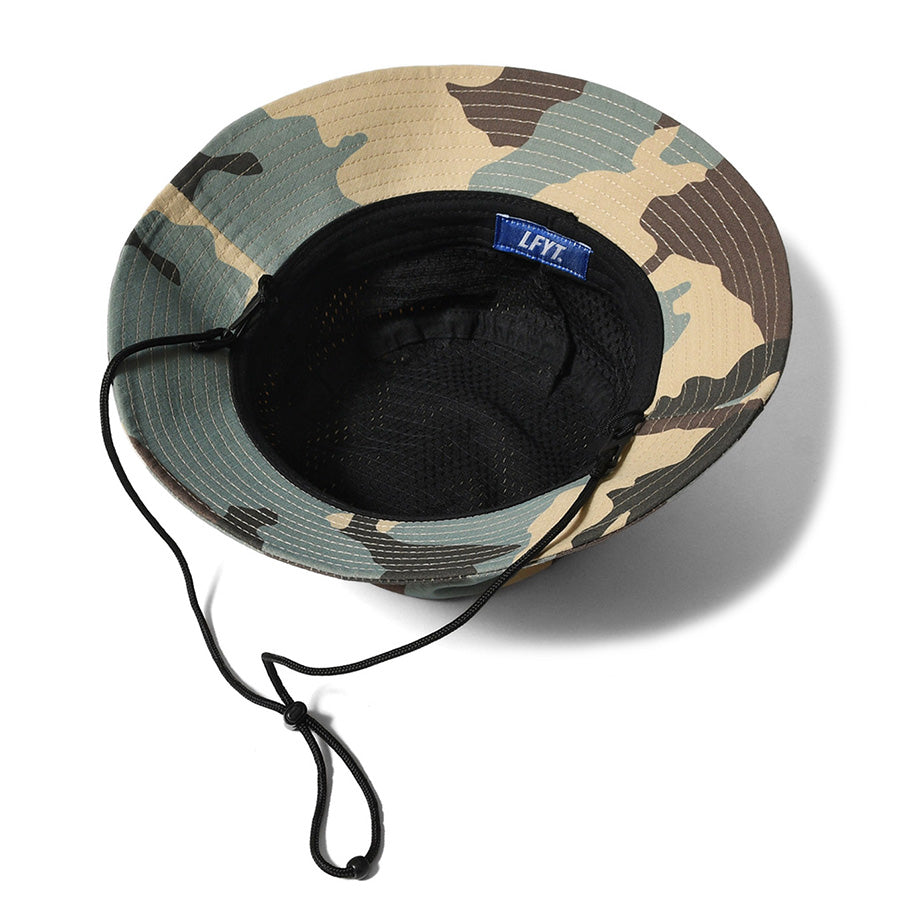 LFYT RIPSTOP FIELD BOONIE HAT ハット ウッドランドカモ 裏側 LA261404