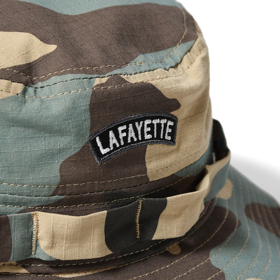 LFYT RIPSTOP FIELD BOONIE HAT ハット ウッドランドカモ LAFAYETTEロゴ刺繍アップ LA261404