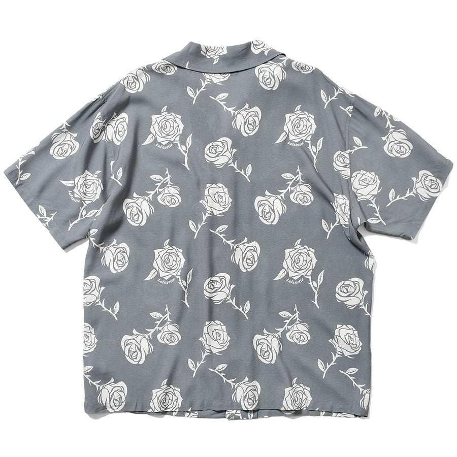 LFYT ROSE OPEN COLLAR SHIRT ヘザーグレー 背面デザイン
