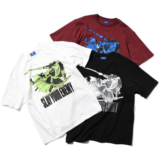 LFYT SAMURAI TEE ホワイト ブラック バーガンディー 3カラー比較画像