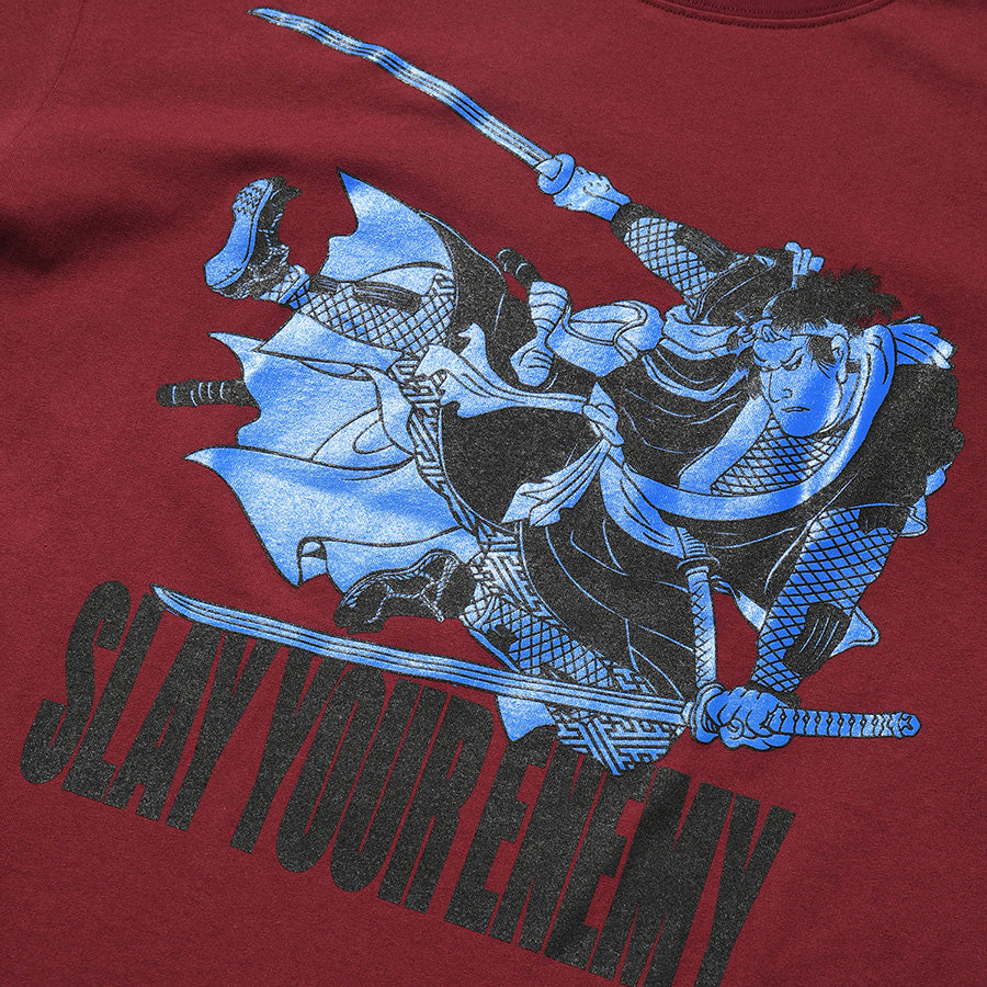 LFYT SAMURAI TEE バーガンディー サムライグラフィック詳細