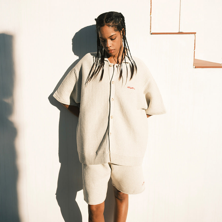 LFYT ニットショーツ アイボリー 着用別カット