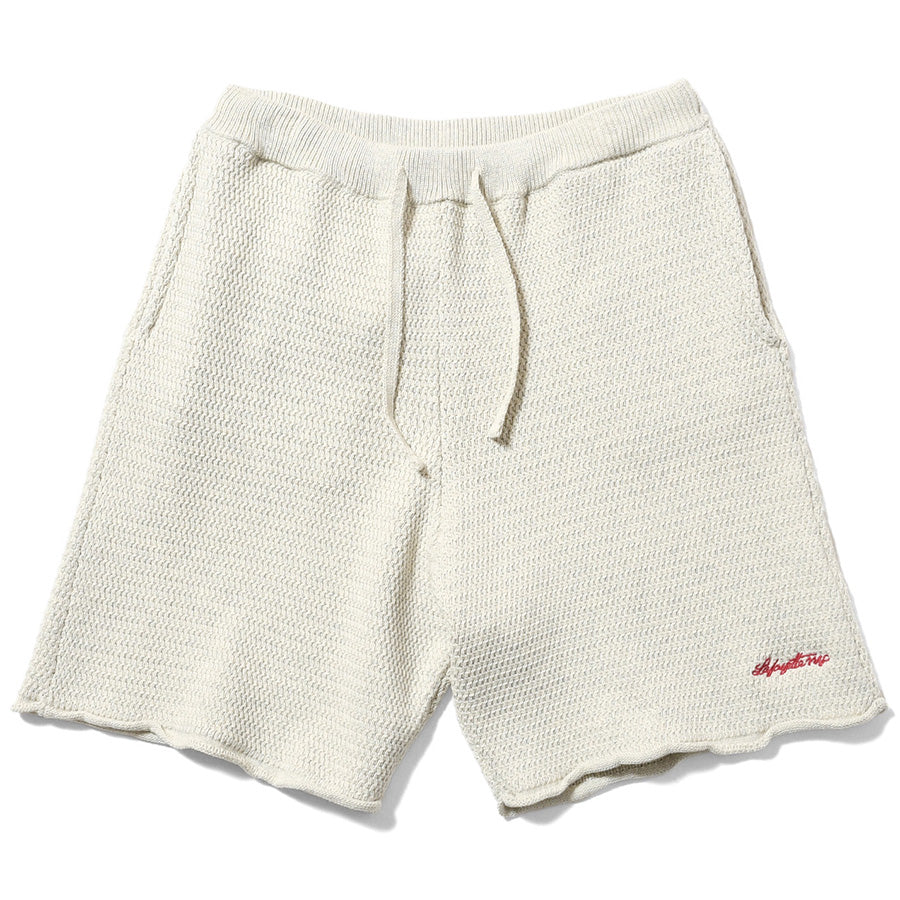 LFYT ニットショーツ アイボリー ラーベン編み 正面